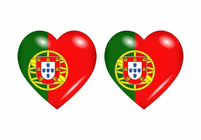 Coeur Portugal Autocollants, Stickers Coeur Portugal