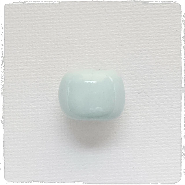KAZURI  MACRAME BEADS -  round -solid  mint green