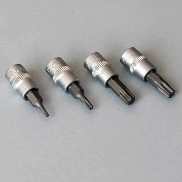 Bit Einsatz Torx T-Profil ohne Bohrung Steckschlüssel Nuss Bit 1/4", 3/8", 1/2“ 2