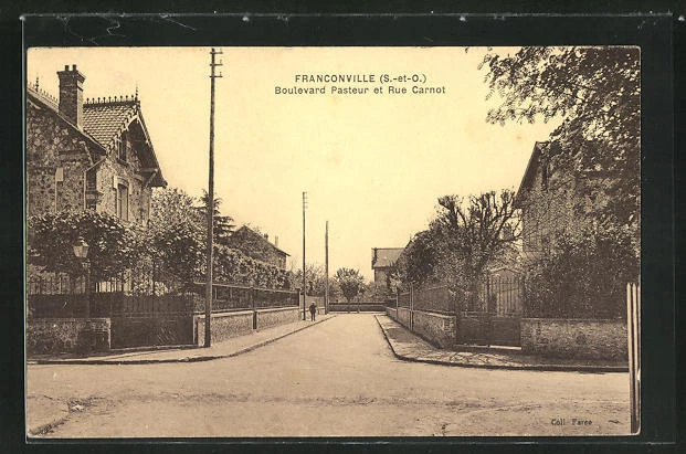 CPA Franconville, Boulevard Pasteur et Rue Carnot