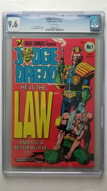 Judge Dredd #1 CGC 9.6 NM+    WHITE    Eagle Comics