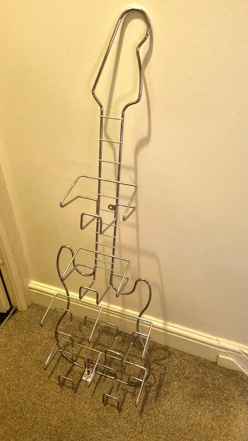Rack di archiviazione vintage retrò a forma di chitarra CD Purley cappotto appendiabiti azienda RARO