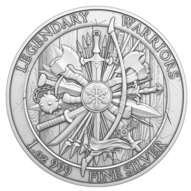 1 Troy oz Geronimo Design .999 Fine Silver Round 2