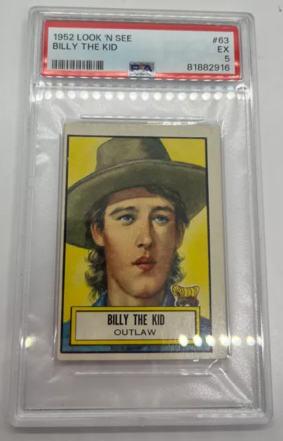 1952 Topps Look 'N See #63 Billy The Kid PSA 5 EX Rare Outlaw