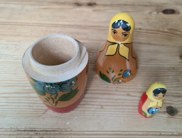 2 Matrioschka Matrjoschka Matroschka Holzpuppen UdSSR Russland 2