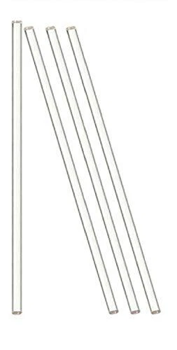 Pack of 4 Lab Glass Stirring Rod 8 inch 200mm Length with Both Ends Round for...