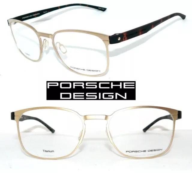 Porsche Design Brille P 8353 B Gold Braun Titanium Herren 8165 Gestell 8354 Etui