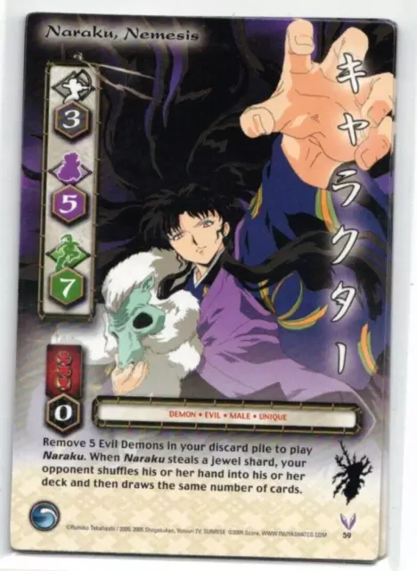 InuYasha TCG Card Game Character Naraku Nemesis-W/TOP LOADER