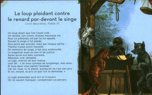 Fables de La Fontaine - Lambert - Le Renard et les Raisins Stock Photo