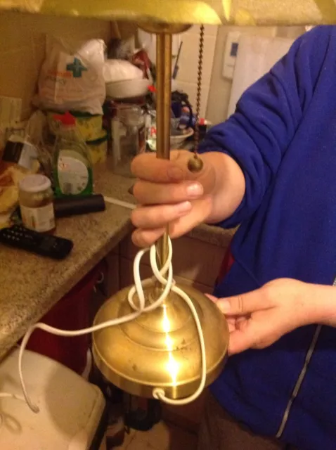 Stylish Brass IKEA Table Lamp In Working Order