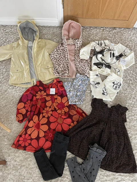 Toddler Girls Clothes Bundle Age 3-4 Years Raincoats Dresses Leggings Next Jeans