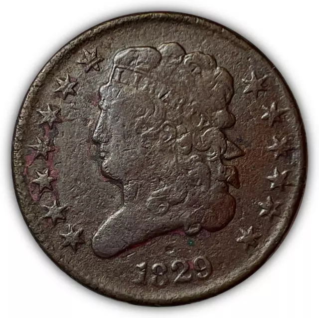 1829 Classic Head Half Cent Very Fine VF Coin #5630