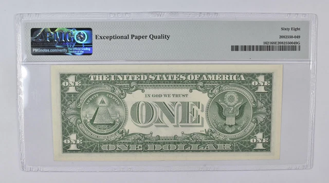 1957-B $1 Silver Certificate Fr# 1621 (VA Block) PMG 68 EPQ Superb Gem UNC *2400 2