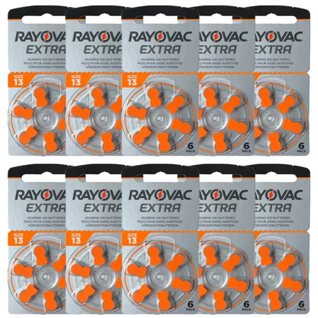 120 pcs Hearing Aid A13 Battery RAYOVAC EXTRA Zinc Air Batteries 1.45V.13A A13