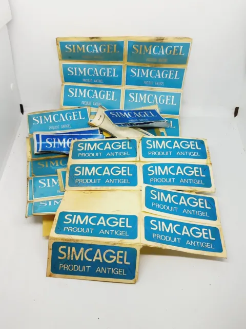 ancien lot 59 étiquettes SIMCAGEL ANTI-GEL Garage SIMCA huile automobilia oil
