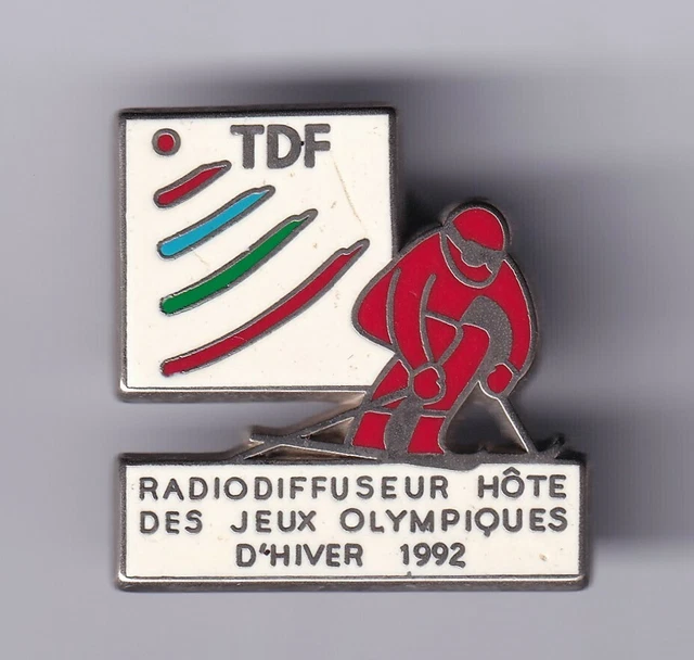 PIN'S SPORT - JO Jeux Olympiques d'Albertville 92 - Alcatel triangle
