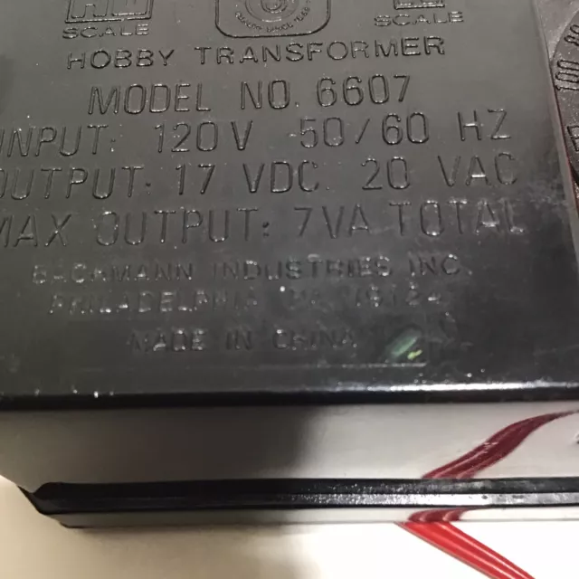 Bachmann Hobby Transformer Model 6607 HO & N Scale Model Train 3