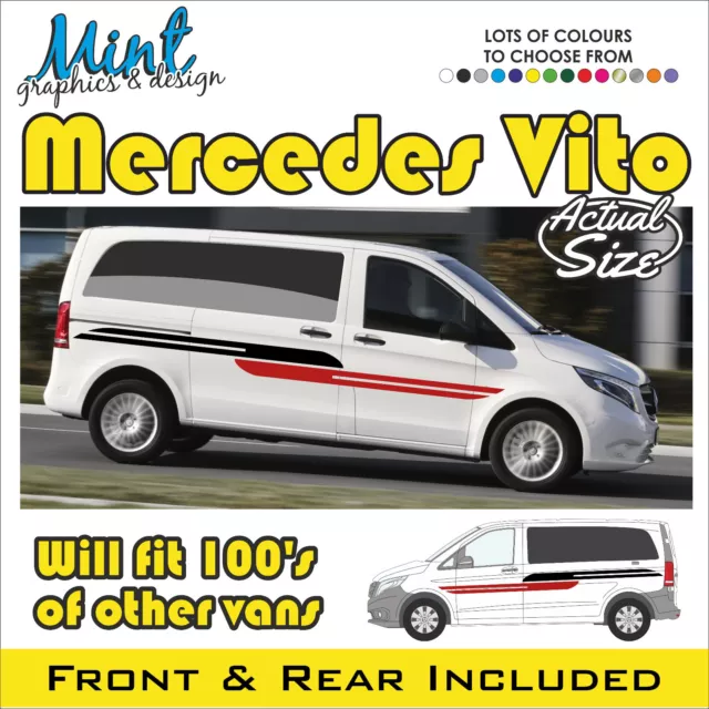 MERCEDES VITO MOTORHOME Camper Side Stripes Decals Stickers Graphics ...
