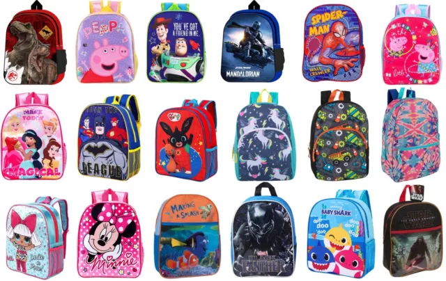 Boys Girls Kids Backpack Official Character Rucksack Junior Toddlers School Bag