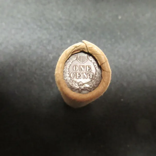 Full Roll Indian Head Cent Penny Roll Lot In A Bank Of Montana Coin Wrap  R-776