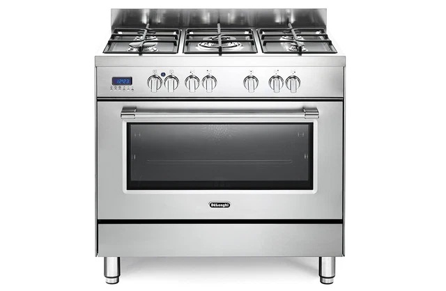Delonghi PRO96MXED Cuisine Table de Cuisson Four 5 Feux 90X60 Pizza Inox