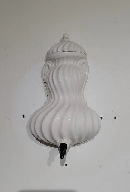 Vintage Ceramic Wall Hanging Water Dispenser with Brass Spigot Lavabo Italy
