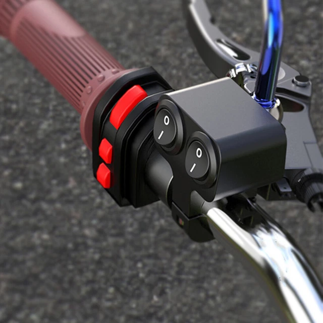 Interruttore Manubrio Moto 2 Pezzi - Pulsante ON/OFF 12V Per Scooter E Moto Elettriche, Blu - Foto 14