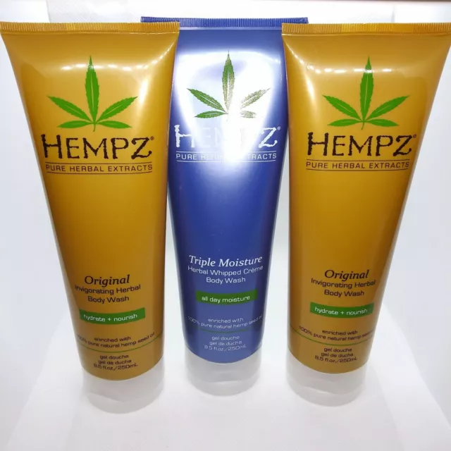Hempz Body Wash Original Invigorating Herbal & Triple Moisture Herbal Whipped Hempz Body Wash Original Invigorating Herbal & Triple Moisture Herbal Whipped