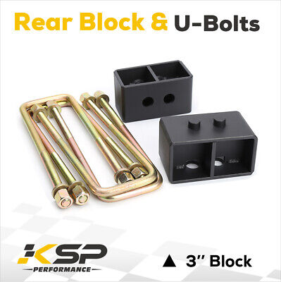 3'' Rear Leveling Lift Kit Blocks + U Bolts For 2004-2016 FORD F150 4WD 2WD US