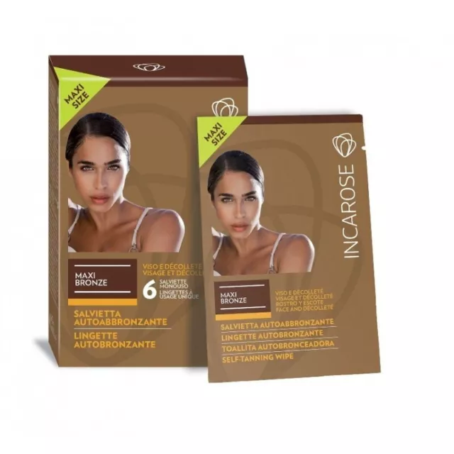 INCAROSE maxi bronze self-tanning wipe 6 pices