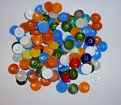 Más de 300 tapas de botellas de plástico usadas 0,5" de diámetro arte redondo proyecto de escultura artesanal