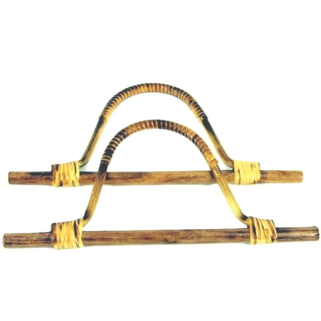 Bambus Tasche Griffe, großes Paar D-förmige Herstellungstaschen Handwerk, Nähen BH12 5