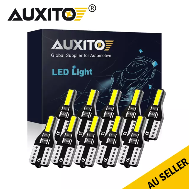 10x T10 LED AUXITO "NEW" Interior, parker light, Number Plate Light Globes 6000K