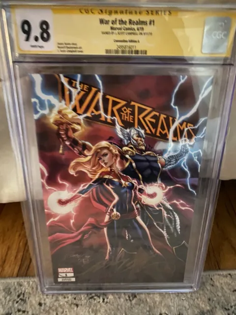War of the Realms #1 Premium Package J. Scott Campbell Exclusive A CGC 9.8 SS