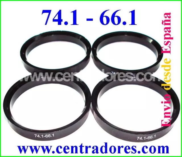 4 Centradores De Llanta 74.1-66.1 Bagues Centrage Nissan Qashqai Renault Dacia