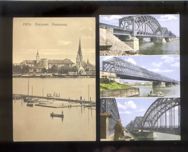 2 alte Ansichtskarte Ostland- Riga Lettland 1918-Hafenbilder - ungelaufen