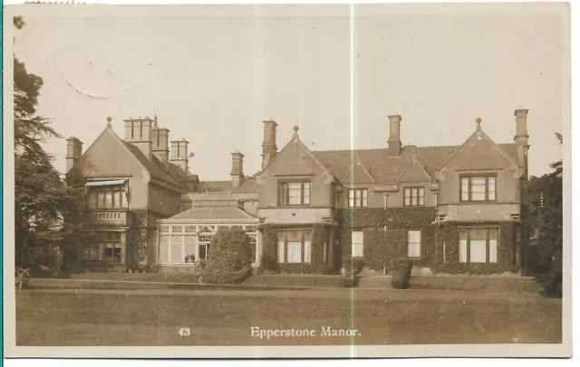 Superb Rare Old R/P Postcard - Epperstone Manor - Epperstone - Nottingham 1919