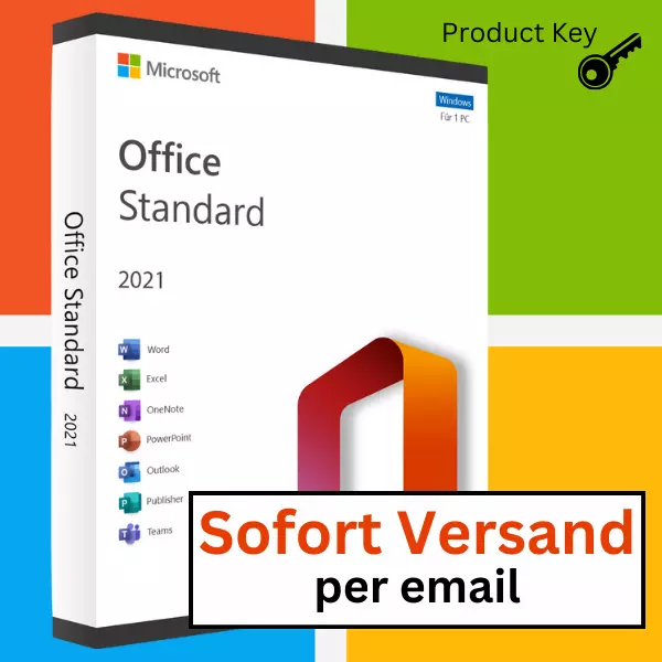 Produktschlüssel für Office 2021 Standard Key Software E-Mail Versand