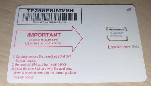 TracFone SIM card (3 available - see pics for SIM #s)