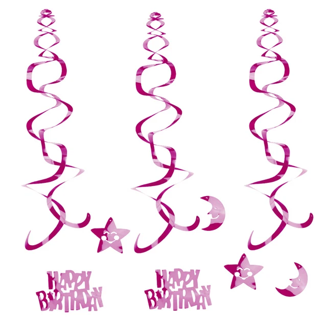 6 PCS DANGLER Vertiginoso Per Il Compleanno Turbinii Pendente Spirale