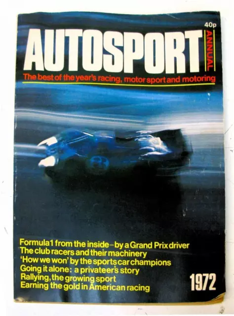 AUTOSPORT 1972 Annual Magazine Yearbook Formula 1 Grand Prix