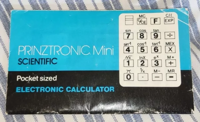 Prinztronic Mini Scientific Calcolatrice Vintage Manuale