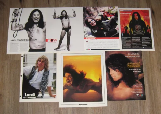 OZZY Osbourne original FULL PAGED magazine clippings pages PHOTO article