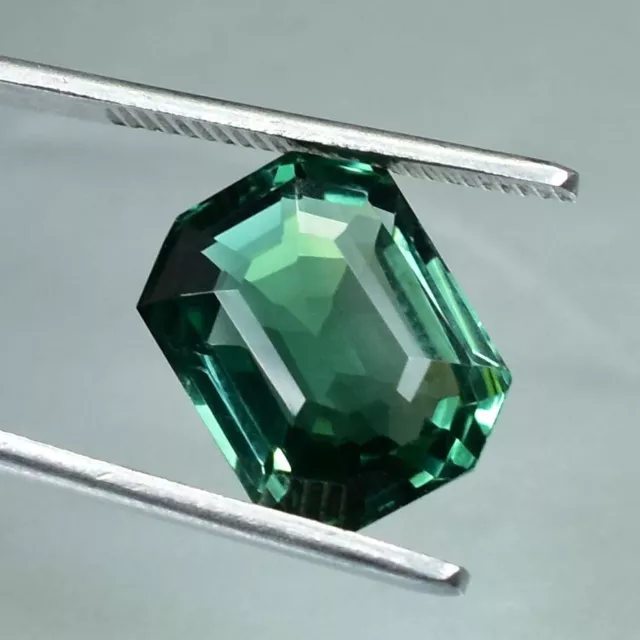 10.60 Ct Ravishing Color Natural Top Green Tourmaline Mozambique Gem Certified 2