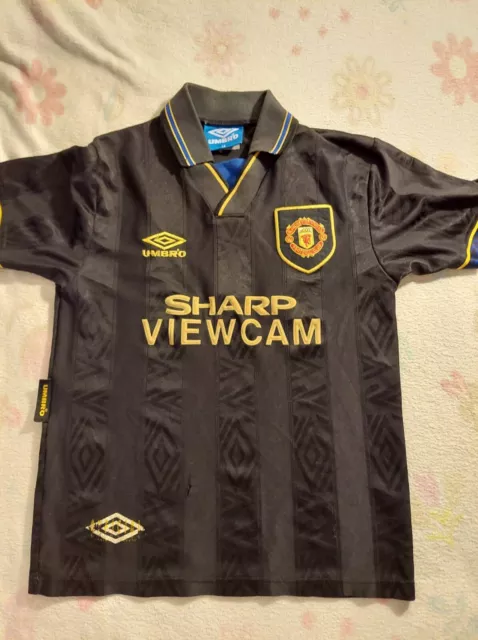 Manchester United Retro Trikot Saison 1993/1995, Größe 140cm, Gebraucht, Top!