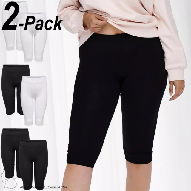 ONLY CARMAKOMA Women Leggings 2-Piece Pack Shorts Pants Plus Size CARTIME NEW