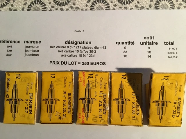 Axe De Balancier Jeambrun Pour JEJ PS 30, PS 31 - Pièce De Rechange Neuf Sans Étiquette