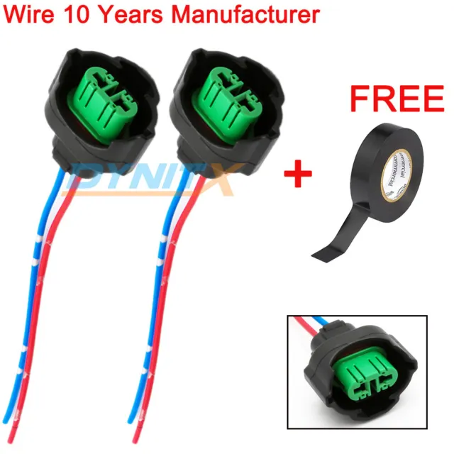 H11 Wire Pigtail Female C Two Harness Fog Light Bulb Repair Socket Connector Fit