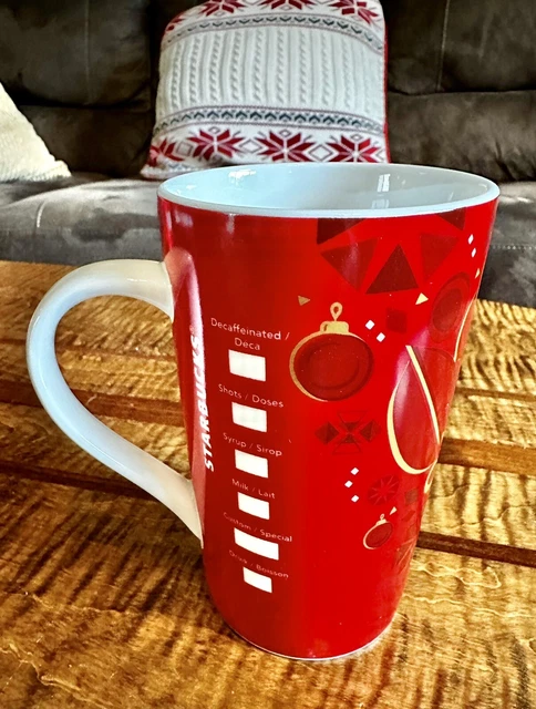 2013 Starbucks 16oz Tall Red Christmas Mug Hot Cocoa Coffee Black Friday Sale