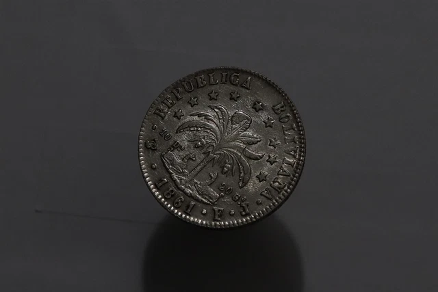 🧭 🇧🇴 Bolivia 8 Soles 1861 Sharp Details B58 #Z8026